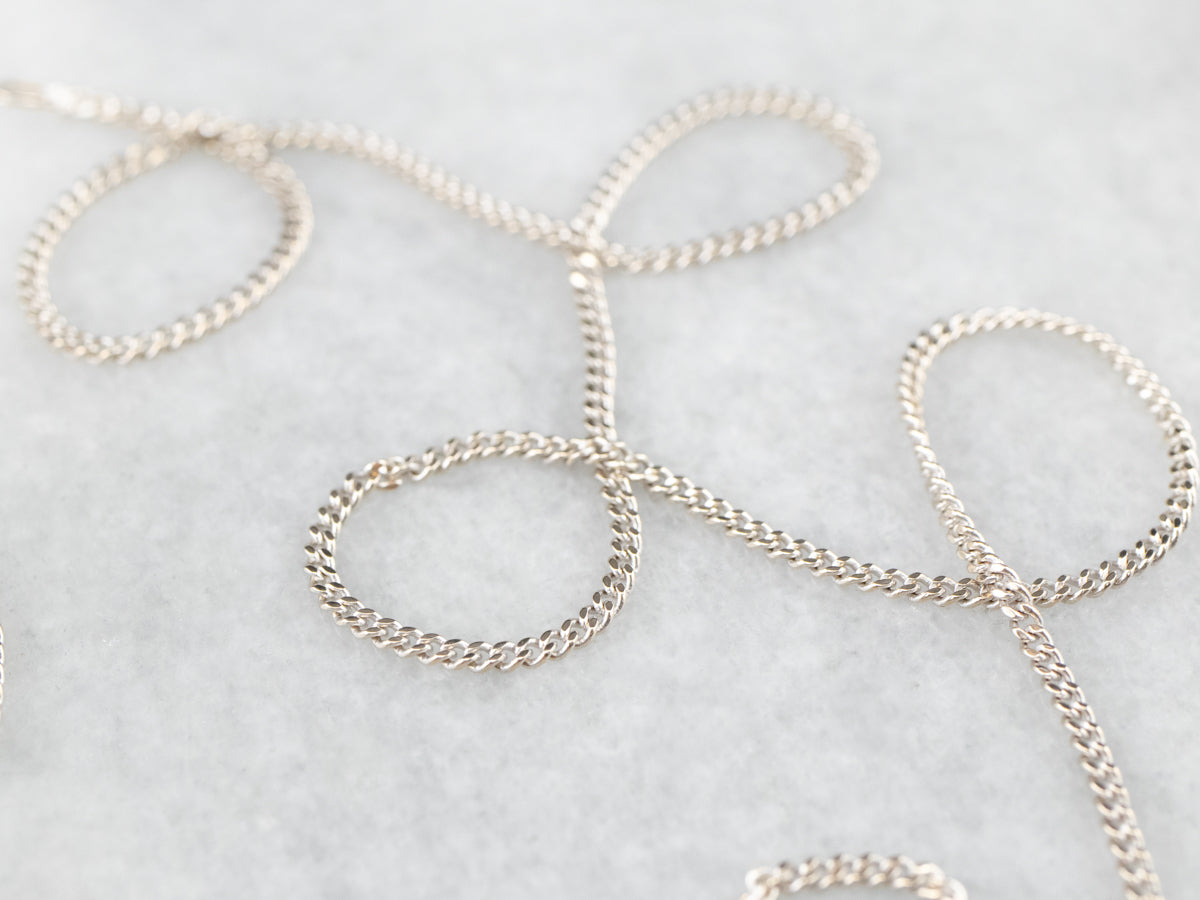 18K White Gold Curb Chain