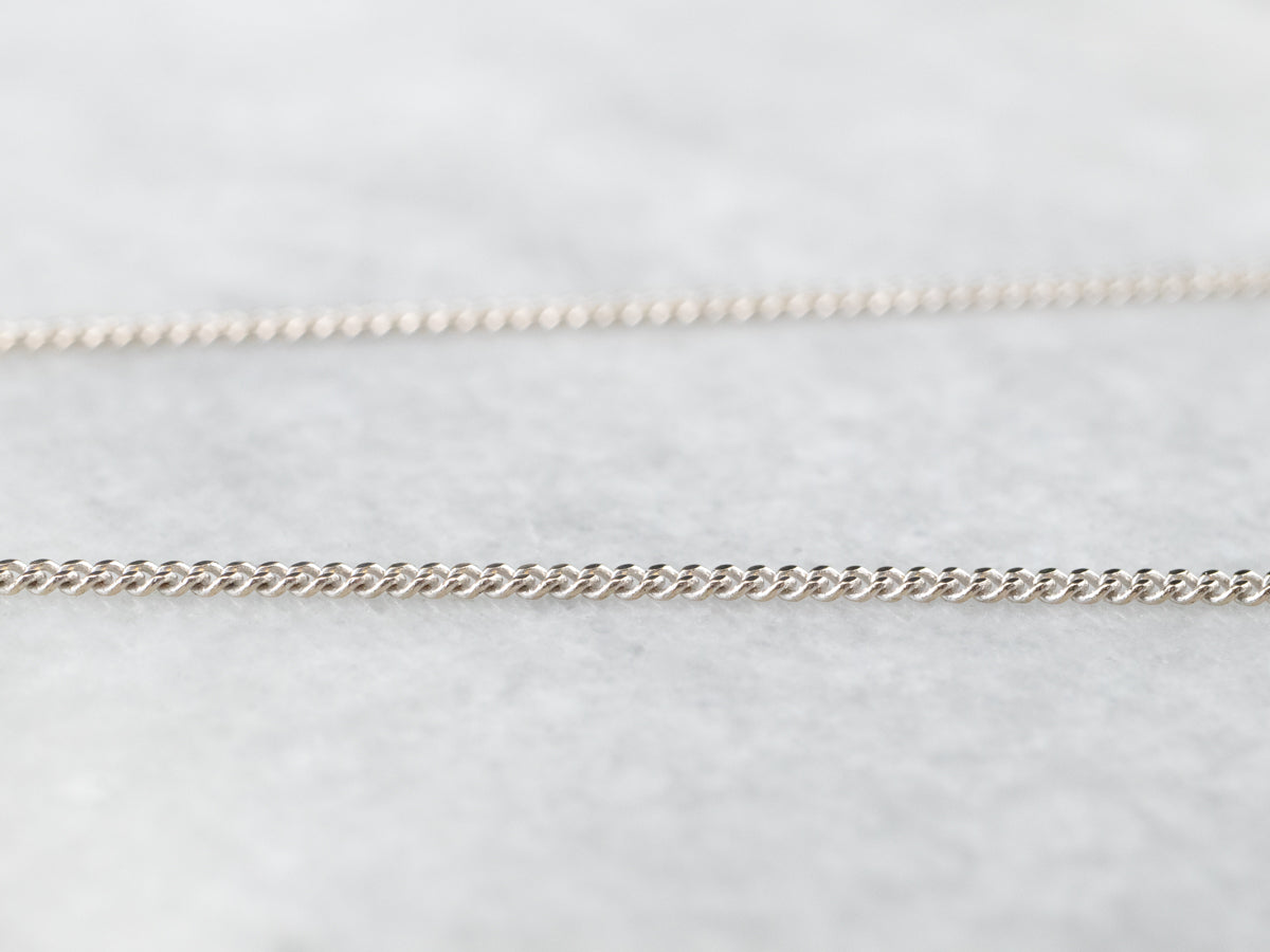 18K White Gold Curb Chain