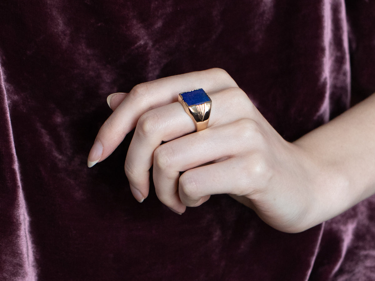 Men's Vintage Lapis Ring