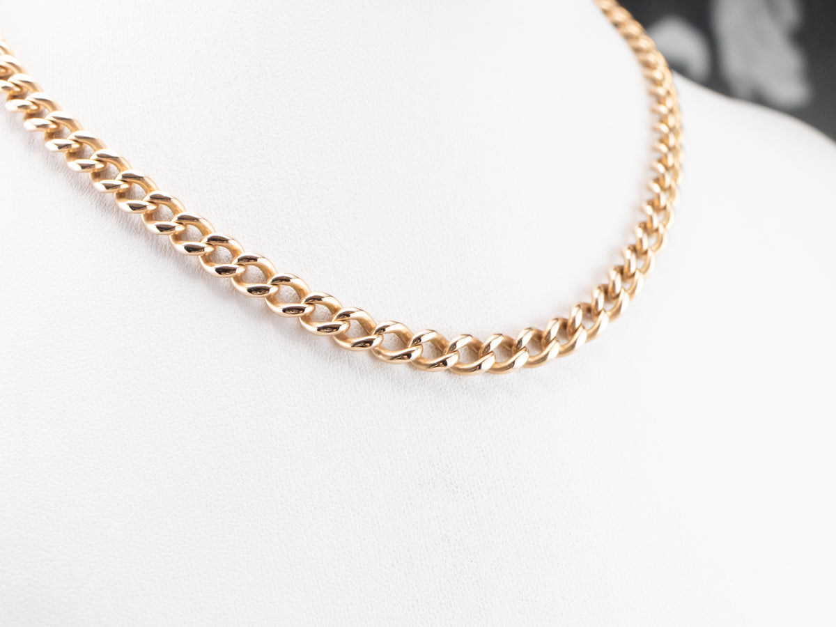 Victorian Rose Gold Pocket Watch Chain