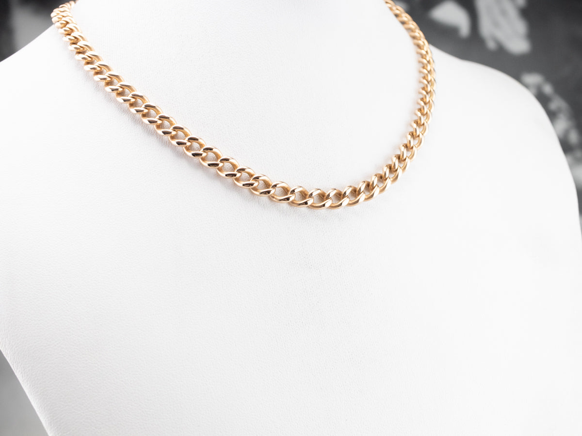 Victorian Rose Gold Pocket Watch Chain
