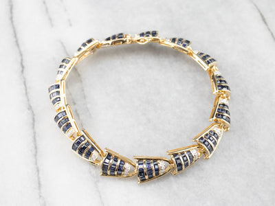 High Quality Sapphire and Diamond Bracelet