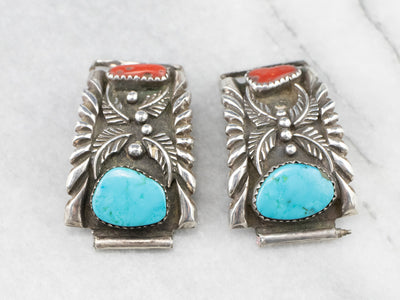 South West Style Turquoise and Coral Watch Tips