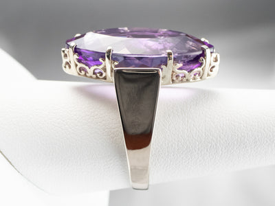 Marquise Cut Amethyst Cocktail Ring