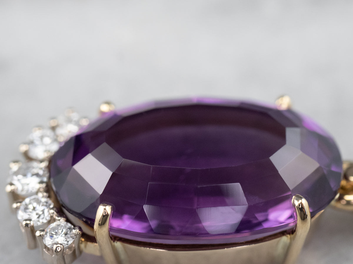 Colgante cóctel de amatista y diamantes