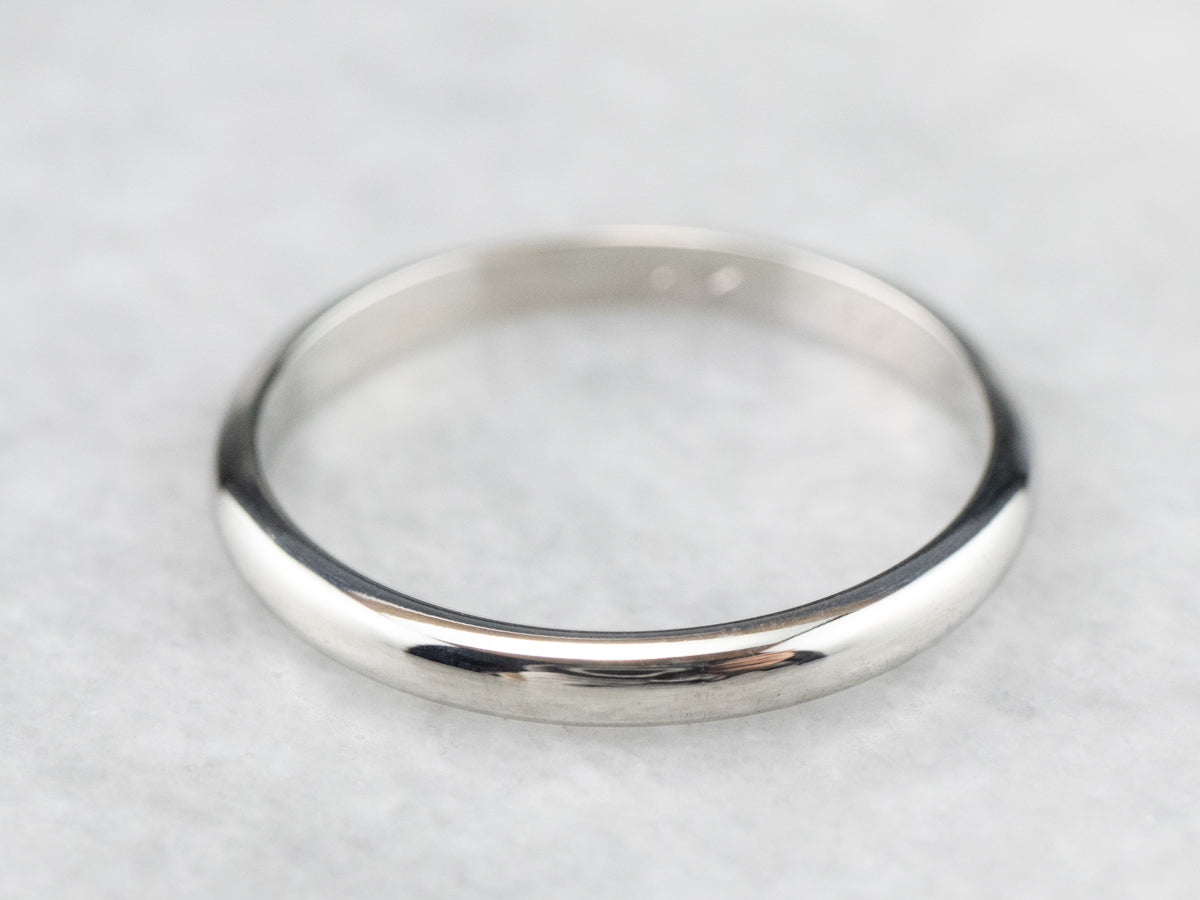 Sleek White Gold Band