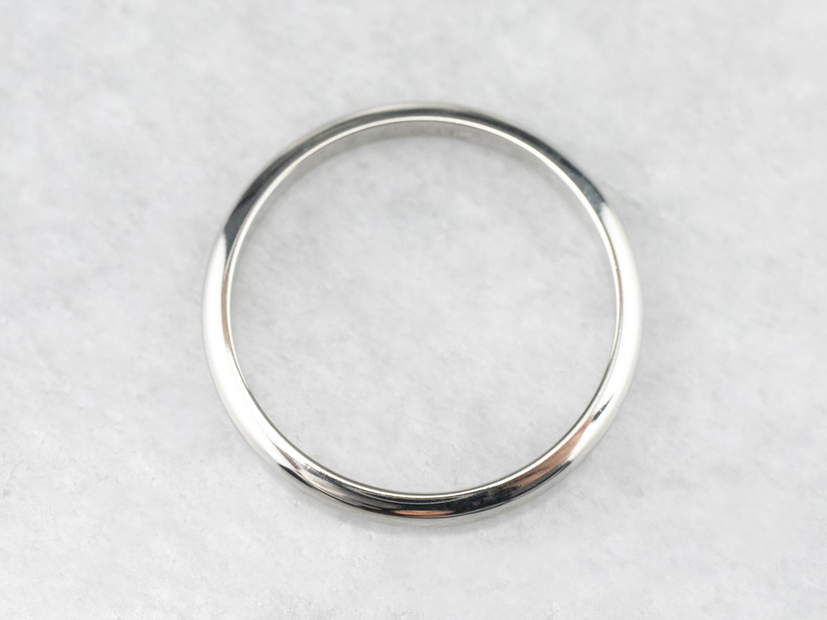 Sleek White Gold Band