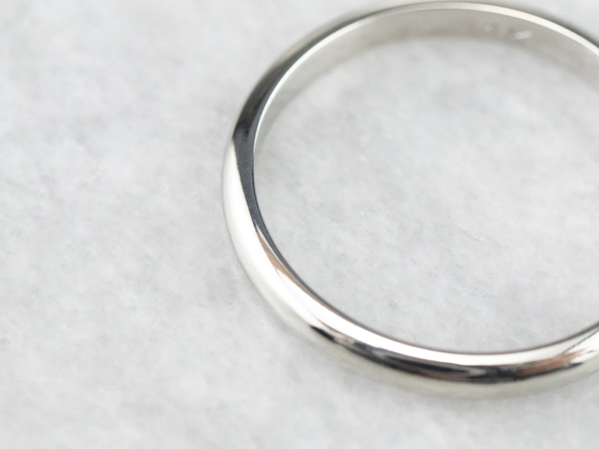 Sleek White Gold Band