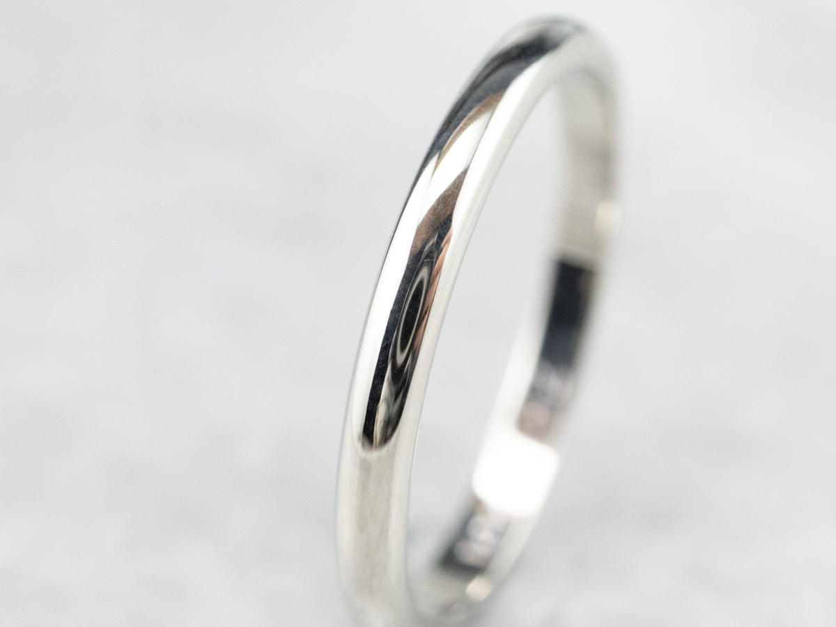 Sleek White Gold Band