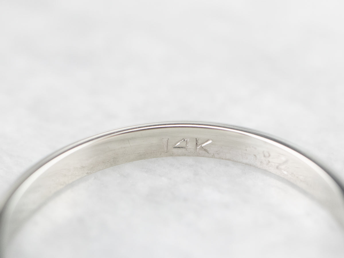 Sleek White Gold Band