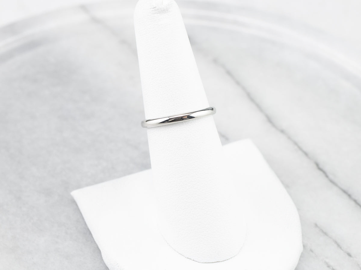 Sleek White Gold Band