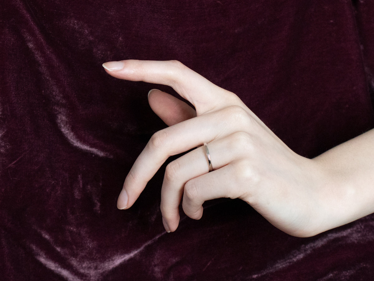 Sleek White Gold Band