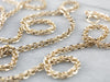 Antique Fancy Link Long Chain Necklace