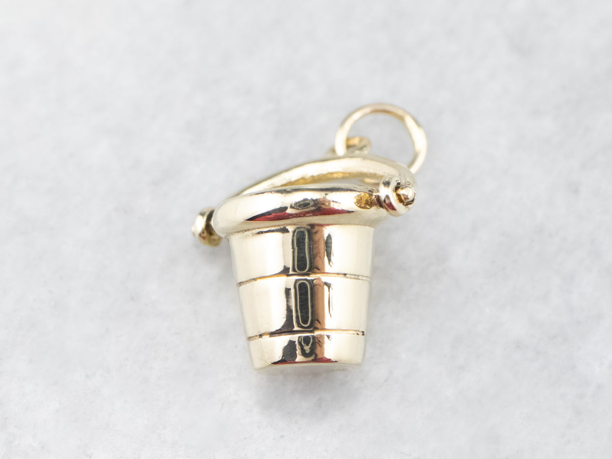 Vintage Beach Bucket Charm