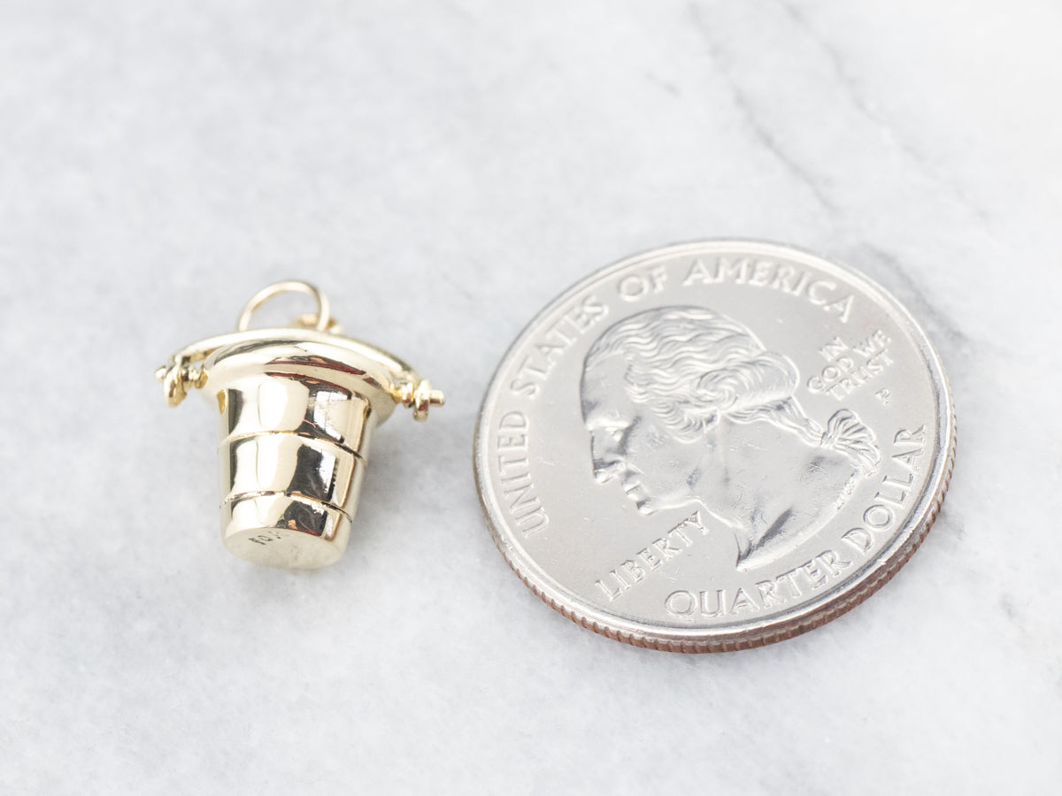 Vintage Beach Bucket Charm
