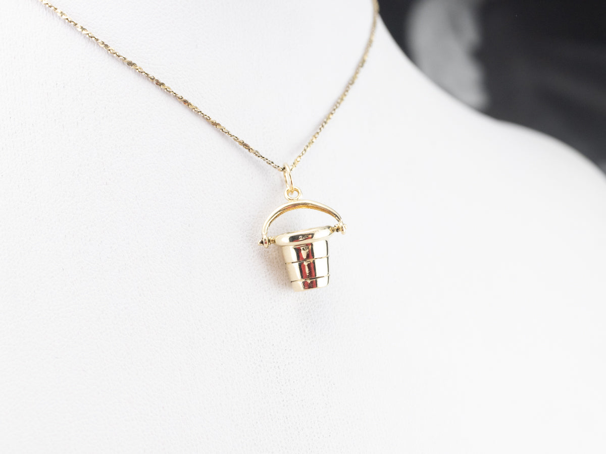Vintage Beach Bucket Charm