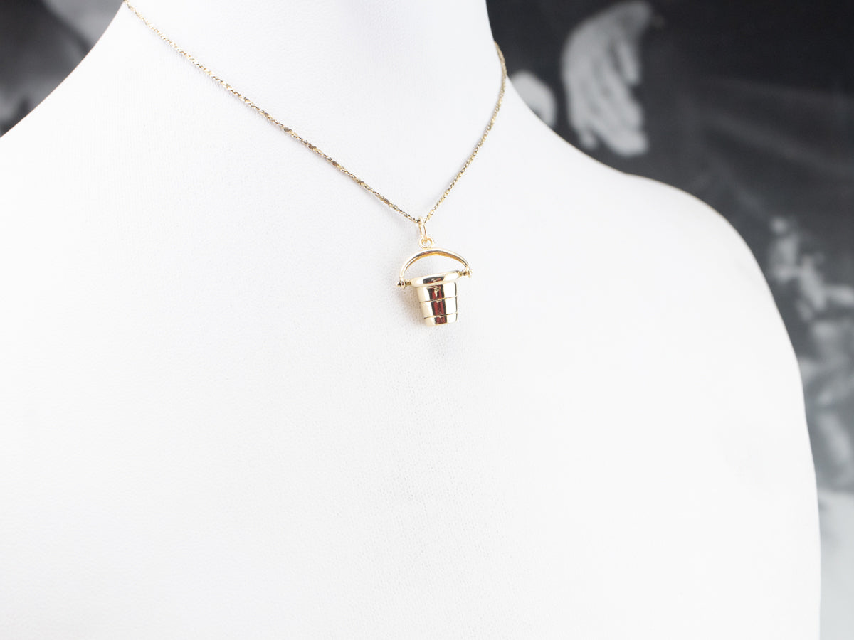 Vintage Beach Bucket Charm