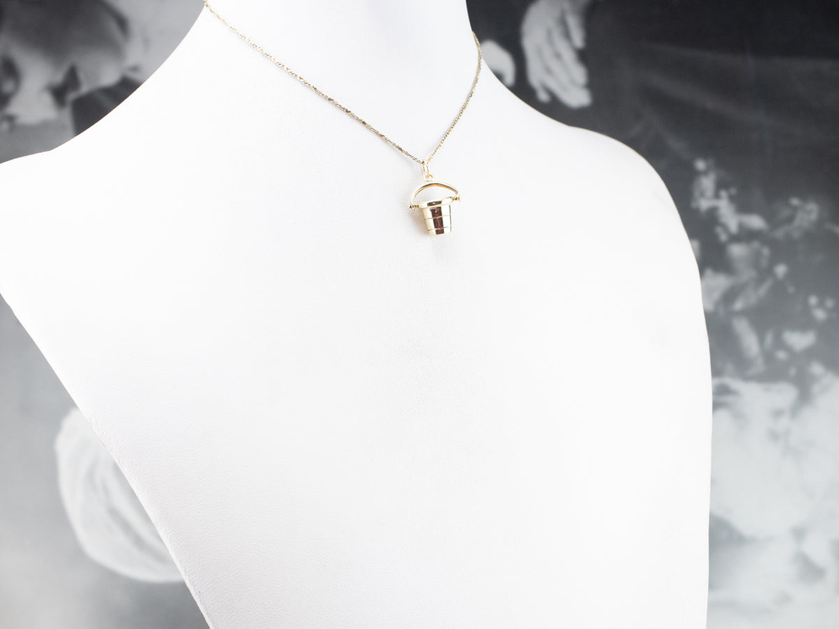Vintage Beach Bucket Charm