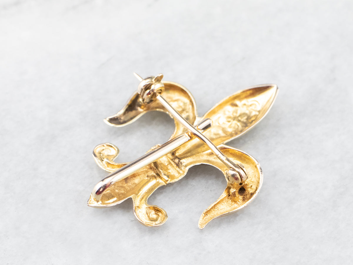 Victorian Fleur De Lis Brooch
