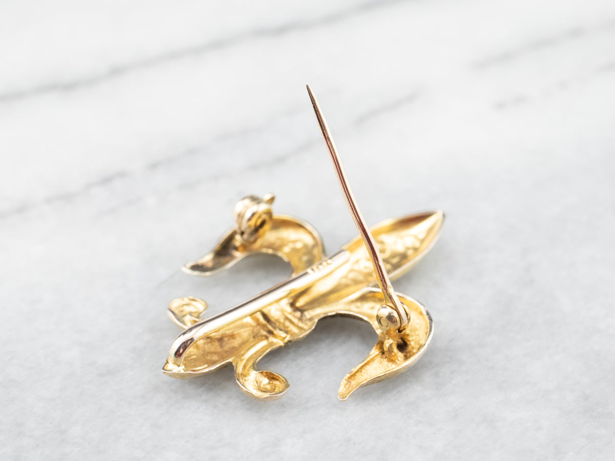 Victorian Fleur De Lis Brooch