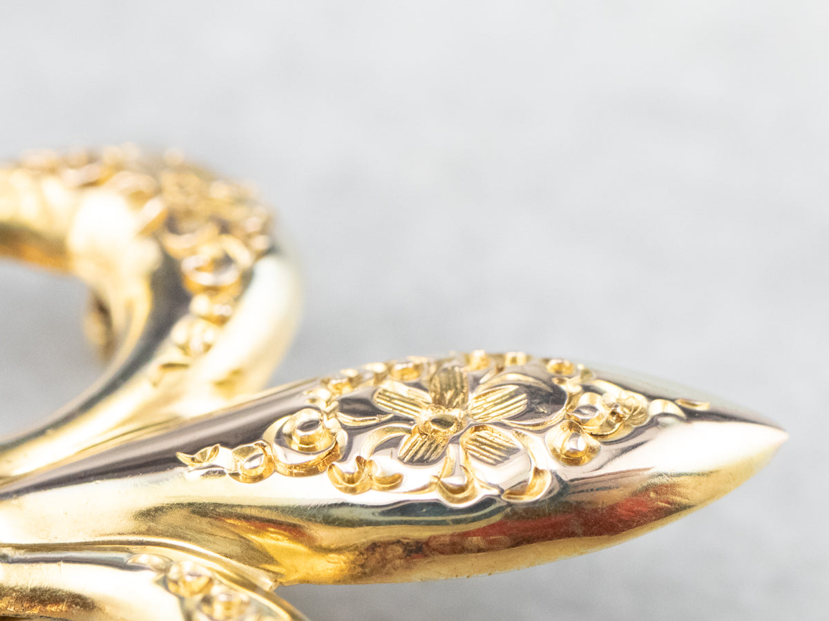 Victorian Fleur De Lis Brooch