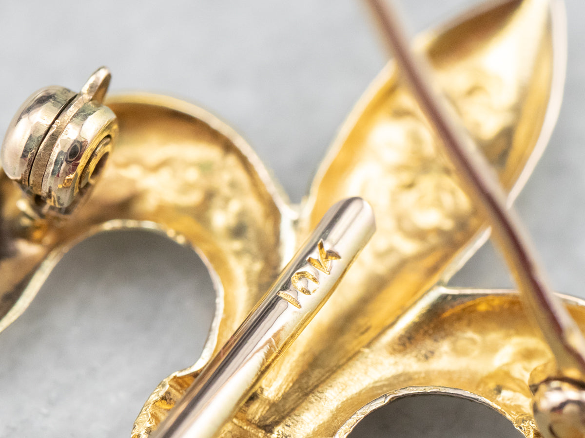 Victorian Fleur De Lis Brooch