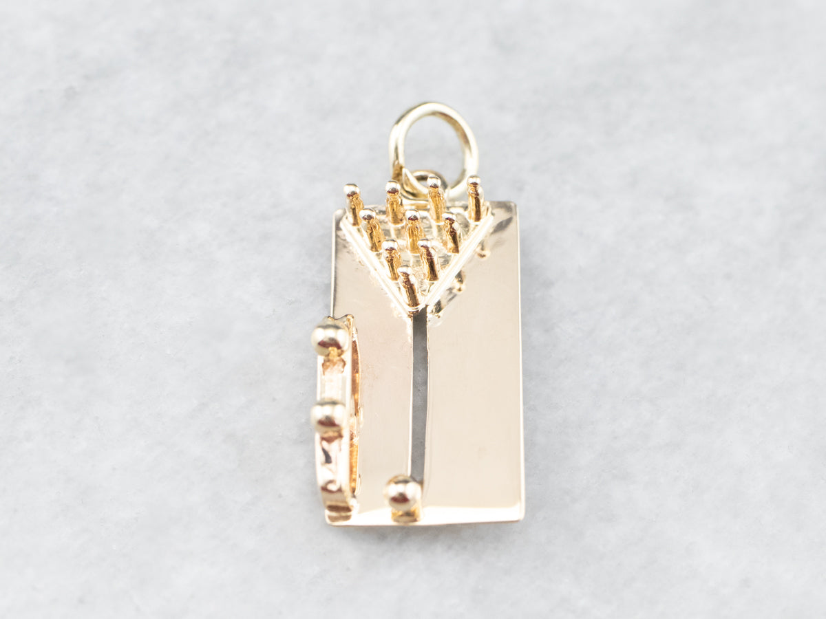 Gold Moving Parts Bowling Charm