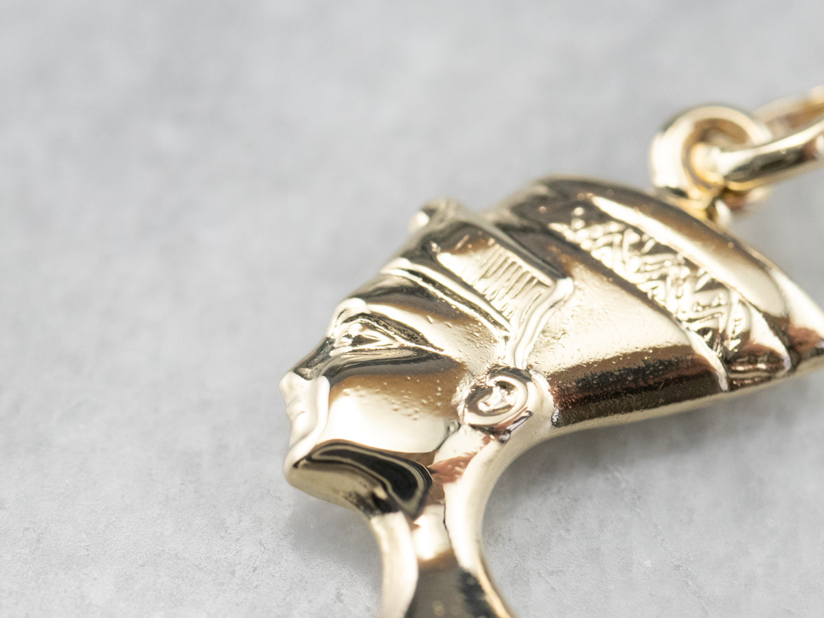 14K Gold Nefertiti Charm or Pendant