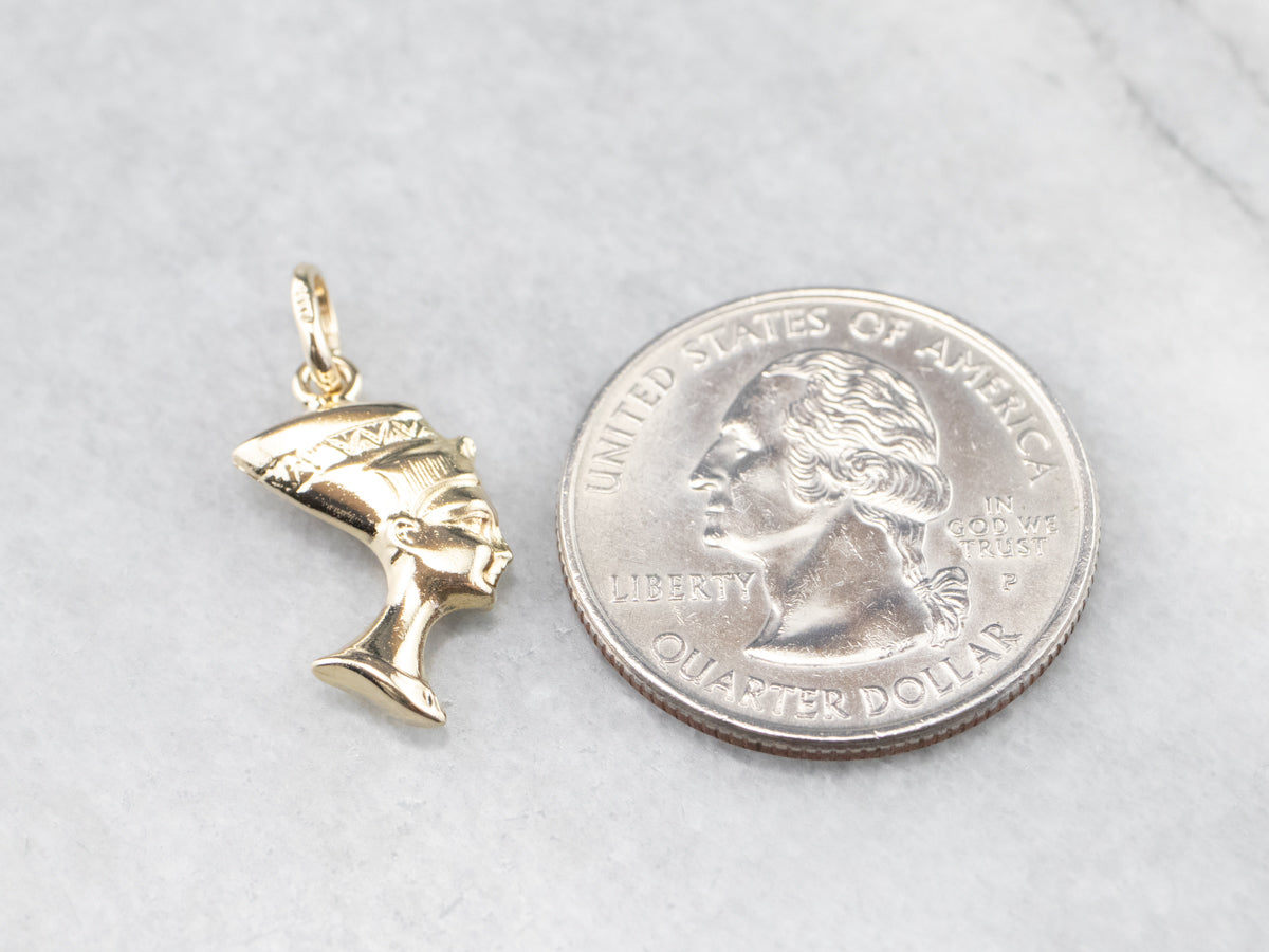14K Gold Nefertiti Charm or Pendant