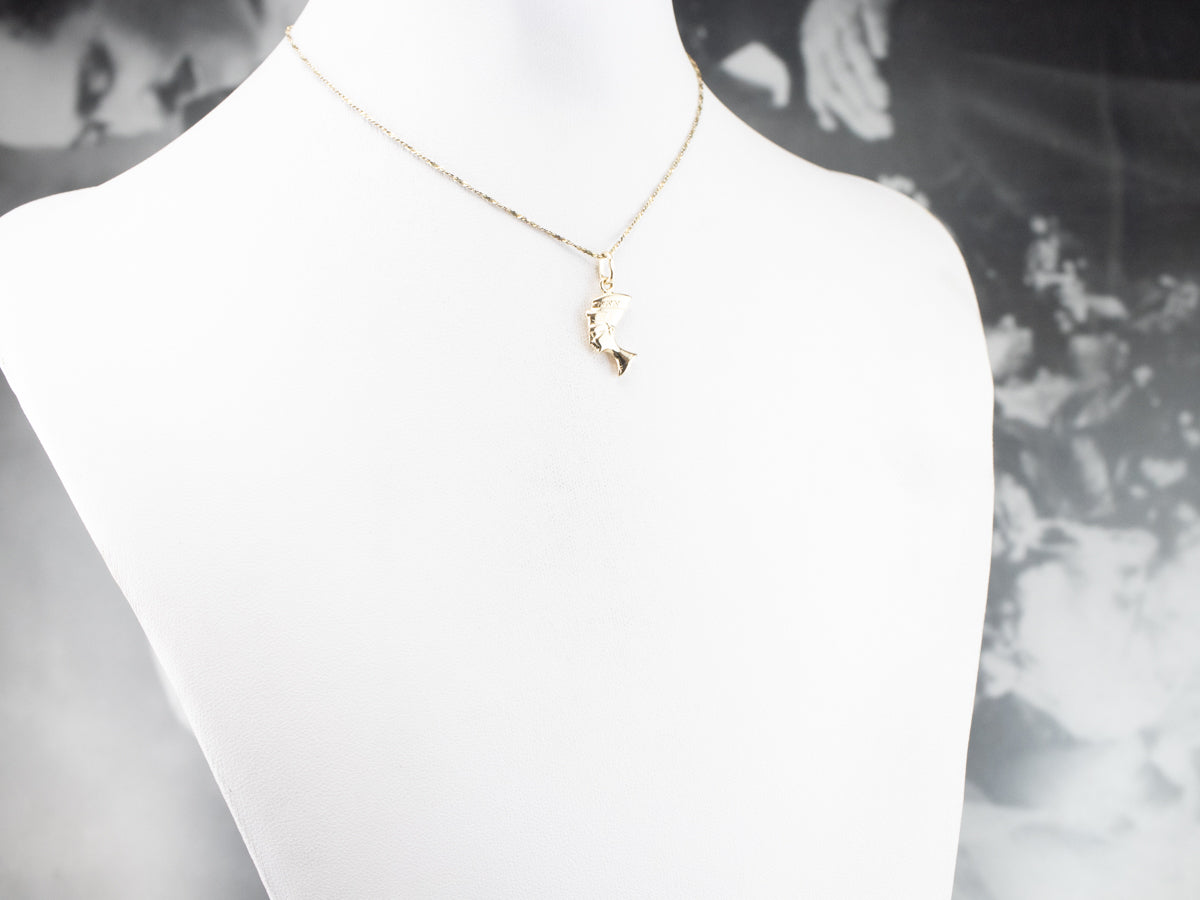 14K Gold Nefertiti Charm or Pendant