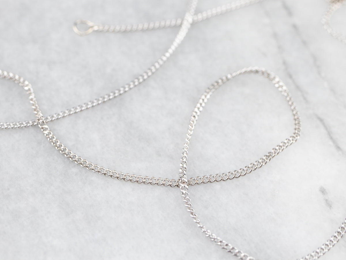 18K White Gold Curb Chain