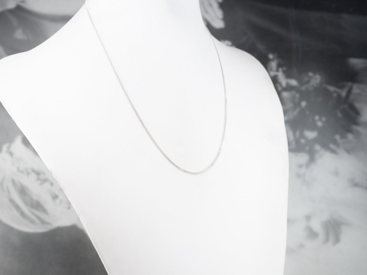 18K White Gold Curb Chain