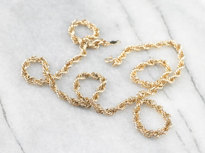 14K Gold Twisting Rope Chain