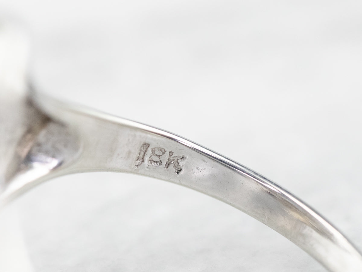 Art Deco Diamond White Gold Dinner Ring