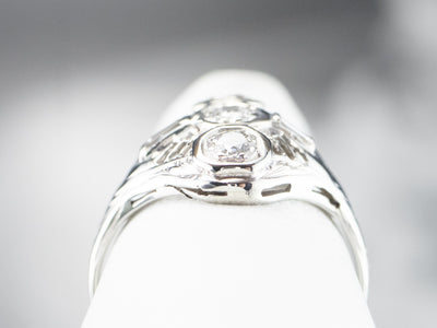 Art Deco Diamond White Gold Dinner Ring