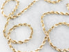 14K Gold Rope Chain Necklace with Safety Clasp