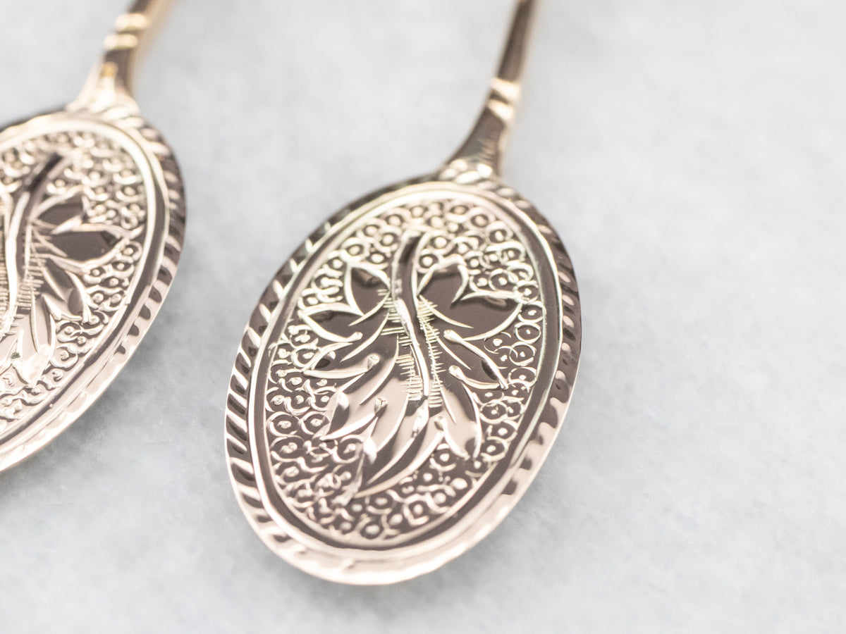 Ruby Gold Bar Drop Earrings