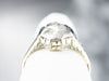 Engraved Old Mine Cut Diamond Solitaire Ring