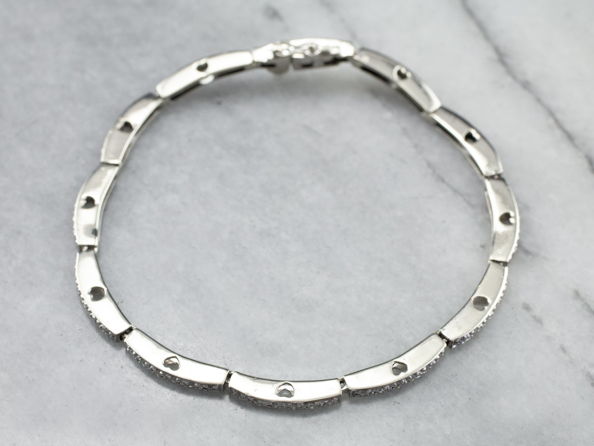 White Gold Diamond Link Bracelet
