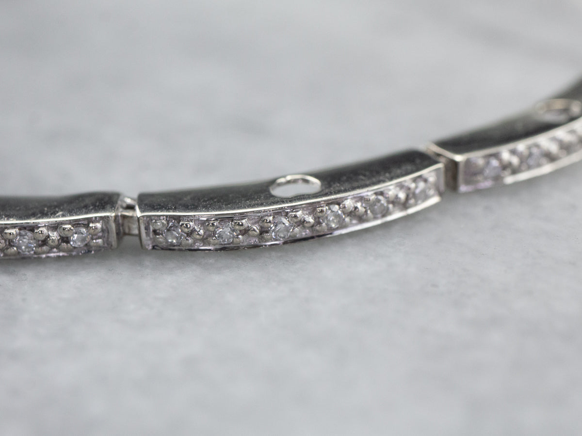 White Gold Diamond Link Bracelet