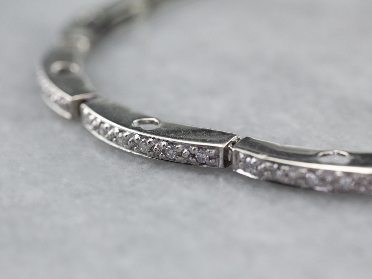 White Gold Diamond Link Bracelet