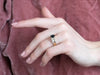 Modern Sapphire Diamond Gold Engagement Ring