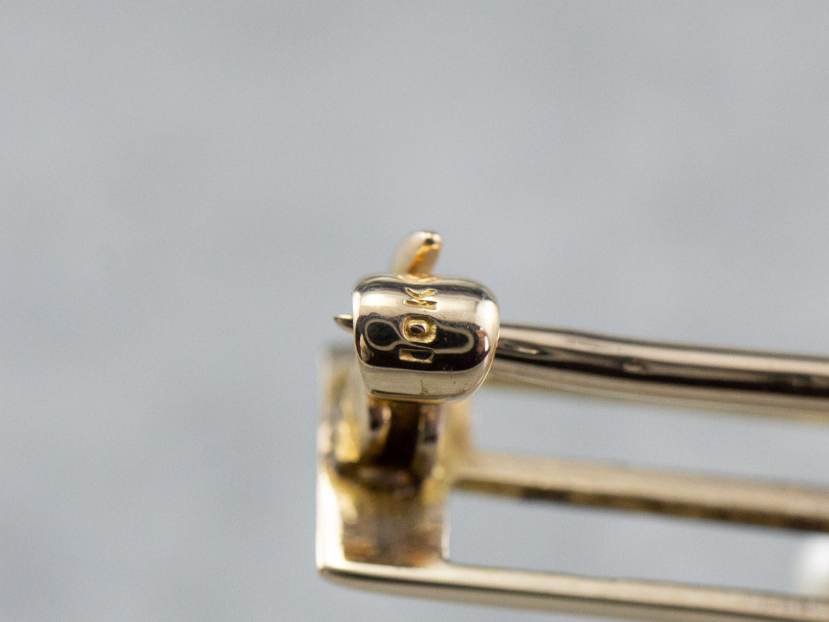 Art Nouveau Pink Cameo Seed Pearl Brooch