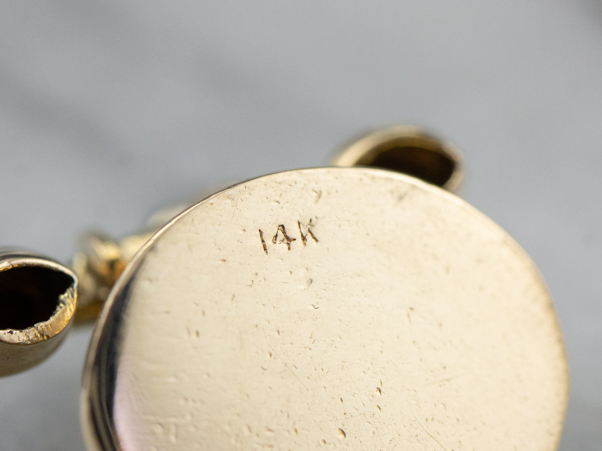 Vintage Gold Rotary Phone Charm