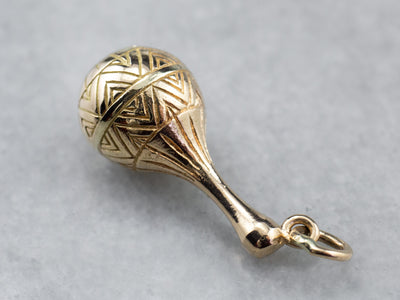 Engraved Gold Vessel Charm