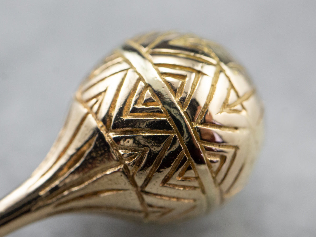 Engraved Gold Vessel Charm