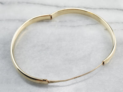 Vintage Etched Gold Bangle Bracelet
