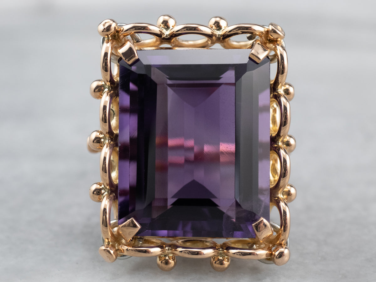 Vintage Amethyst Cocktail Ring