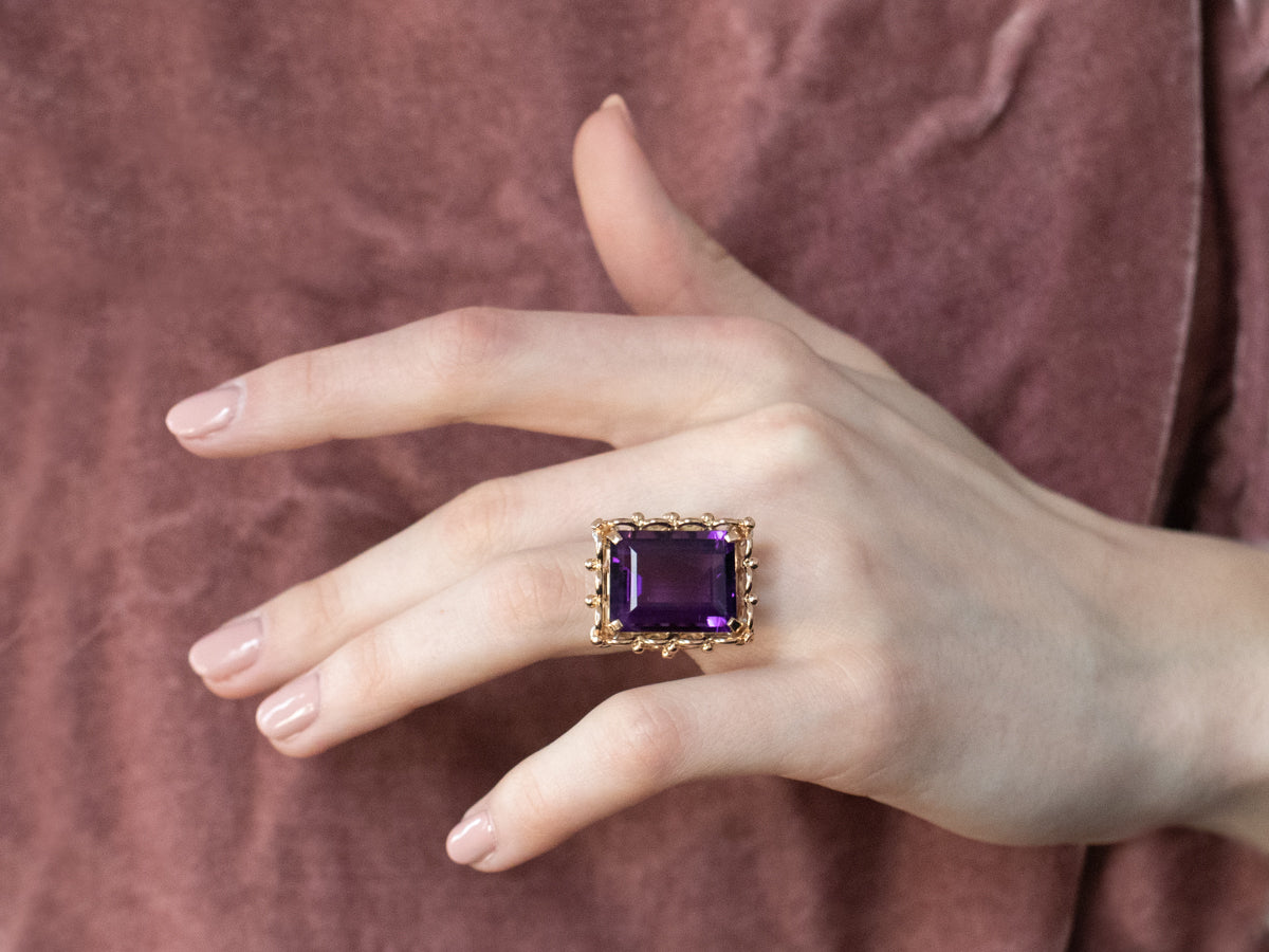 Vintage Amethyst Cocktail Ring