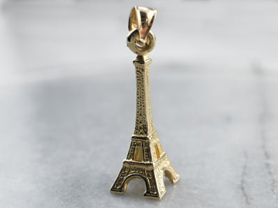 Large Gold Eiffel Tower Pendant